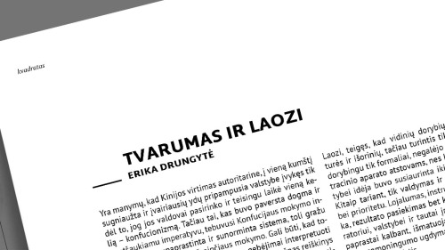 TVARUMAS IR LAOZI tvarumas