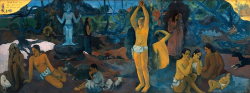 PRASMINIO LAIKO BEIEŠKANT Paul_Gauguin_-_D’ou_venons-nous_red